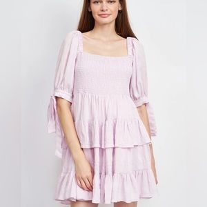 Moonpenny Adara Mini Dress in Lilac Purple